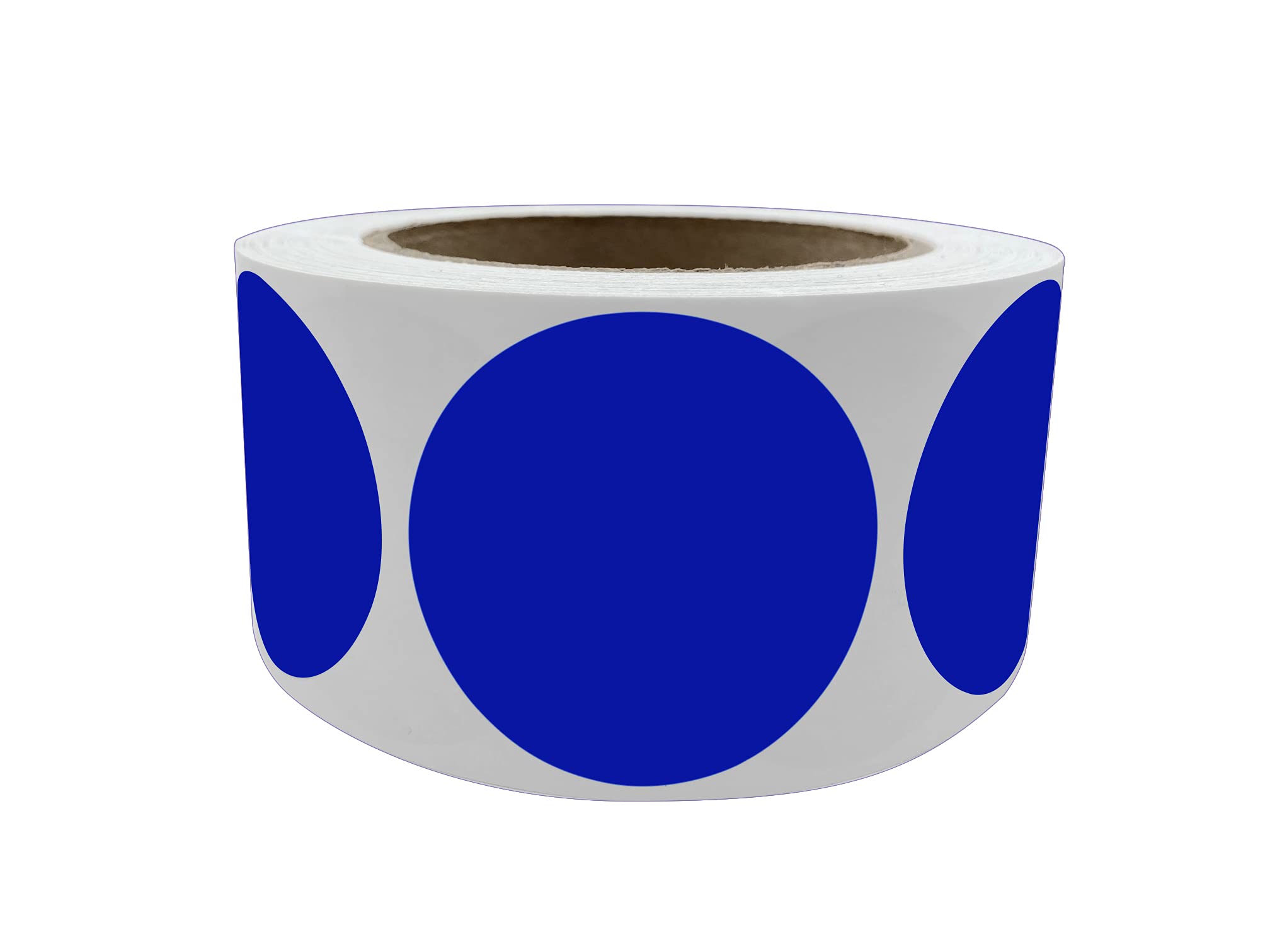 Round Stickers dots 2 inch Diameter - Blue Stickers in a roll - 5cm (50mm) - 600 Pack by Royal Green