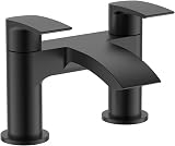 home store Luxury Black Waterfall Bath Filler Tap & Basin Mixer Set view 3