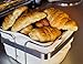 Bread Basket - Stainless Steel Bread Pastry Server with Canvas Liner, Square Bread Storage for French Bread, Artisan Bread, Croissant, Rolls, Muffins, Beige,and Silver, 8.25 x 8.3 x 4.2 Inches