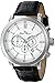 Lucien Piccard Men's 12011-02S Monte Viso Chronograph White Textured Dial Black Leather Band Watch