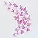 pinkblume Purple Butterfly Decorations Stickers 3D Butterfies Wall Decor DIY Home Decorations Removable Wall Decals Murals for Home Living Room Babys Bedroom Showcase Nursery Art Decor(36PCS)