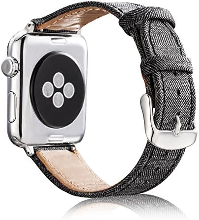 For Apple Watch Band 42mm iwatch Strap Replacement Band with Stainless Metal Clasp for Apple Watch Series 3/ 2/ 1 / Nike+ Sport and Business, Imported Italy Suit Cloth，Hand-made Refining