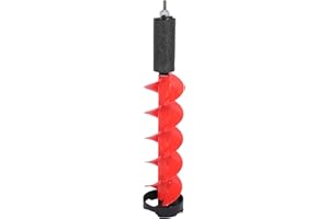 6 Inch Ice Auger Drill Bit for Ice Fishing - Premium Nylon, Lightweight 28 Inch Length with Durable Cutter Guards for Longevi