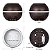 300ml Aromatherapy Essential Oil Diffuser, Ultrasonic Cool Mist Humidifier, 4Timer Settings, 2 Misting Modes, 7-Color LED Light and Waterless Auto Shut-off, Dark Wood Grain by MIU COLOR.