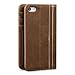 kwmobile Wallet Case Compatible with Apple iPhone SE (1.Gen 2016) / 5 / 5S - PU Leather Book Style Protective Cover - Brown