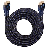 4K HDMI Cable,KAYO High Speed HDMI2.0 Cable CL3 Rated(in-Wall Installation) Supports Full 4K@60Hz,UHD,3D,2160p,Ethernet,ARC,Blu-Ray,PS3,PS4,Xbox,Free Cable Tie,Blue Black (30FT -2PK)