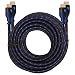 4K HDMI Cable,KAYO High Speed HDMI2.0 Cable CL3 Rated(in-Wall Installation) Supports Full 4K@60Hz,UHD,3D,2160p,Ethernet,ARC,Blu-Ray,PS3,PS4,Xbox,Free Cable Tie,Blue Black (30FT -2PK)