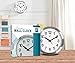 Zoyer Wall Clock 12 Inches - Non Ticking Modern Wall Clocks Battery Operated with Silent Movement, Big Wall Clocks for Living Room, Bedroom, Kitchen- Easy to Read & Use, Silver Rim