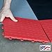 BlockTile B0US4330 Garage Flooring Interlocking Tiles Coin Top Pack, Red, 30-Pack