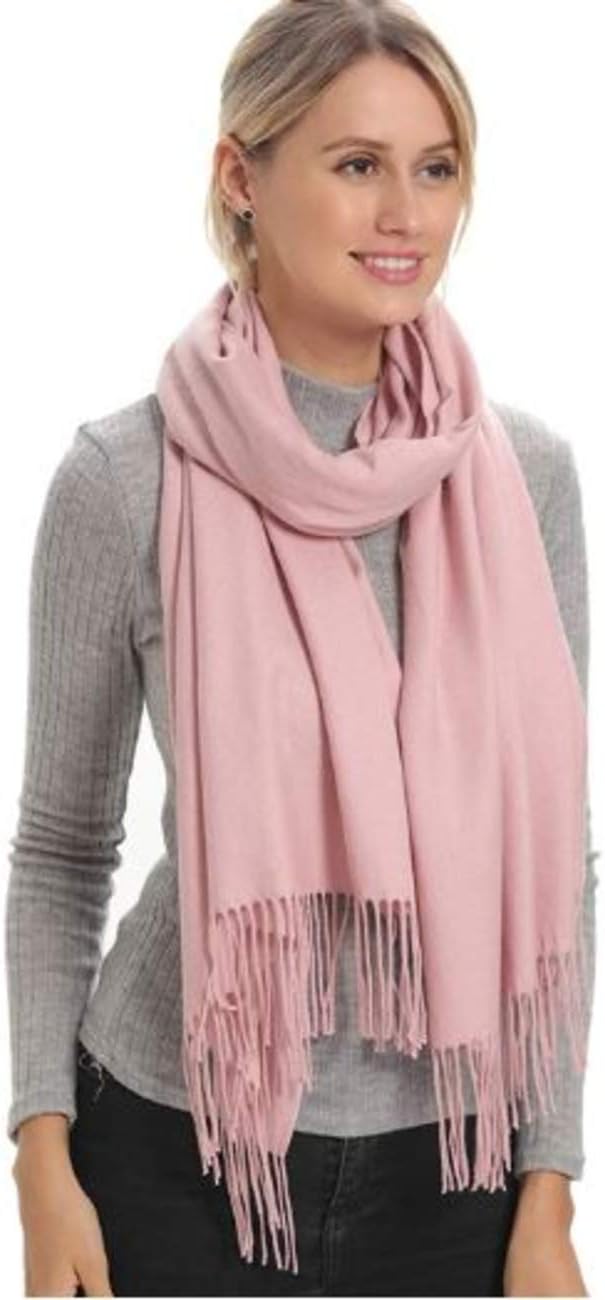 CASHMERE WOMENS SCARF for Ladies, Assorted Warm Soft Silky Pashmina, Large Oversized Blanket Wrap Shawl Scarve, 180 cm x 70 cm
