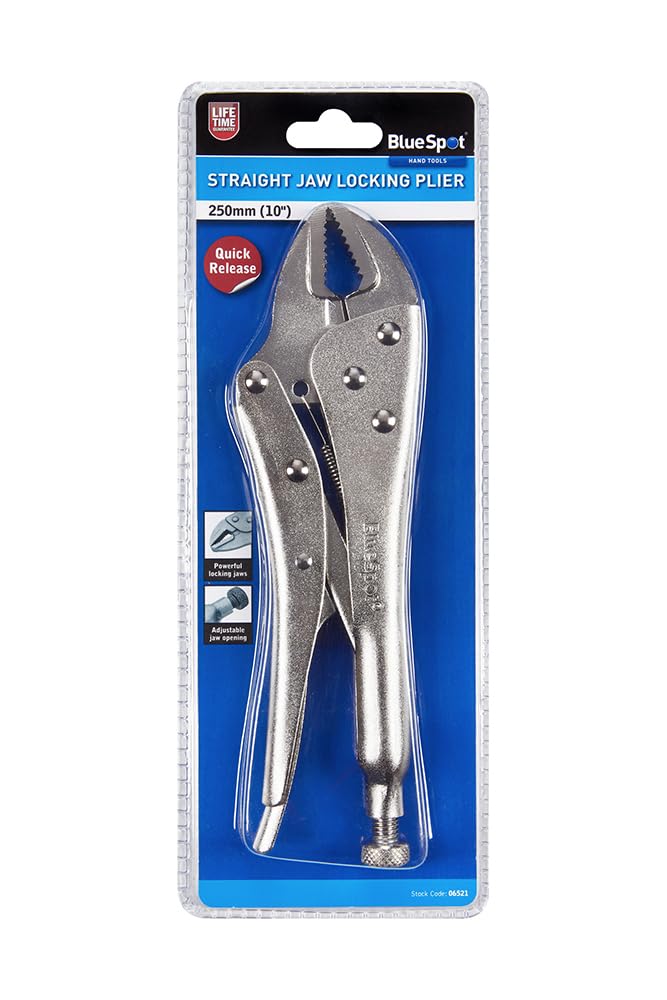 Blue Spot Tools 250mm (10") Straight Jaw Locking Plier