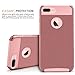 iPhone 7 Plus Case,iPhone 8 Plus Case,MagicMobile Slim Hybrid Rugged Protective Dual Layer [Shock Absorption] TPU with Hard [Anti Scratch] Polycarbonate Cute Case for Apple iPhone 7/8 Plus - Rose Gold