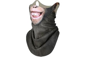 Animal 3D Neck Gaiter Warmer Windproof Scarf Headband Bandana Cover for Cycling Skiing Halloween Cosplay Party