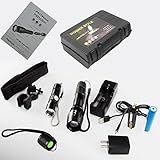 ASITSUMA Our Best Tactical Flashlight LED hight lumens Cree XML-t6 and 5 Light Modes Outdoor Water Resistant Torch Powered for Camping Hiking Zoomable flashlight torch usb suit