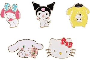 SOLOB Anime Pins Cute Pins for Backpacks, Birthday Christmas Children's Day Gift for Kids Friends Anime Fans,Pack Includes 5 Pcs