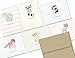 Note Card Cafe Thank You Cards with Envelopes | 36 Pack | Blank Inside, Glossy Finish | Woodland Animals | Set for Greeting Cards, Occasions, Birthdays, Gifts