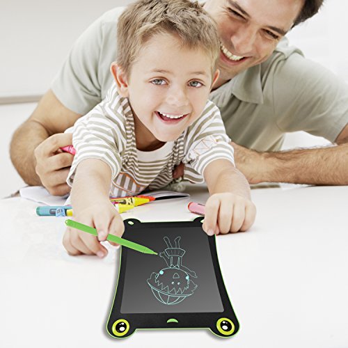 LCD Writing Tablet Frog Pad WOBEECO Children Doodle Pad Scribble Game Magnetic Drawing Board Kid’s Fun Toy Smart Learning Tool 2 Styluses Included (Blue) - Thumbnail 6