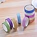 Wode Shop 10 Rolls Glitter Washi Paper Tape, Crafting Sticky Tapes Decorative Masking Adhesive Tape Label for DIY Crafts and Gift, 3 M