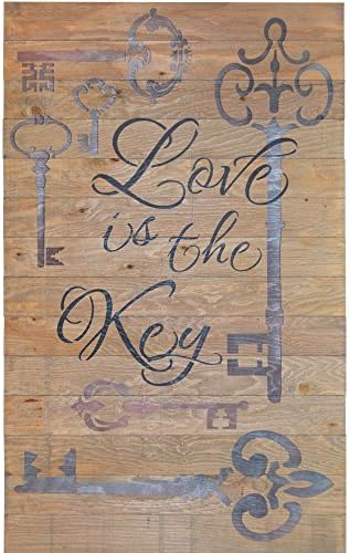 In A Word Love is the Key Wooden Crate/Pallet Sign