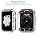 Pobon Compatible with Apple Watch 4 Case 40mm, Built-in Screen Protector [3D Touch] All-Around Protective Ultra Clear Soft TPU Case Fit for Apple Watch Series 4 40mm