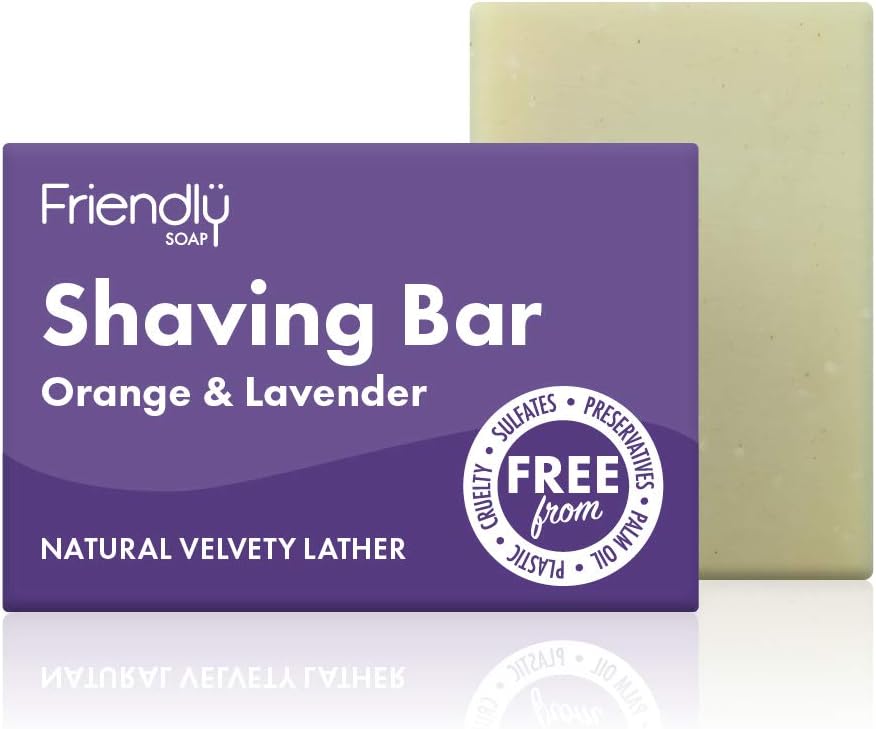 Friendly Soap Natural Lavender and Orange Shaving Soap (Case of 6), 6 Count (Pack of 1)