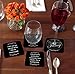 Lavley Funny Novelty Drink Coasters - Gift Set of 6 - Black