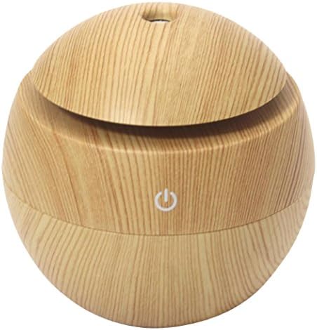 Swing Design 5024-MP Flora Ultrasonic Essential Oil Diffuser &amp; Humidifier, Color Changing Led, USB &amp; Wall Plug Adaptor, Maple