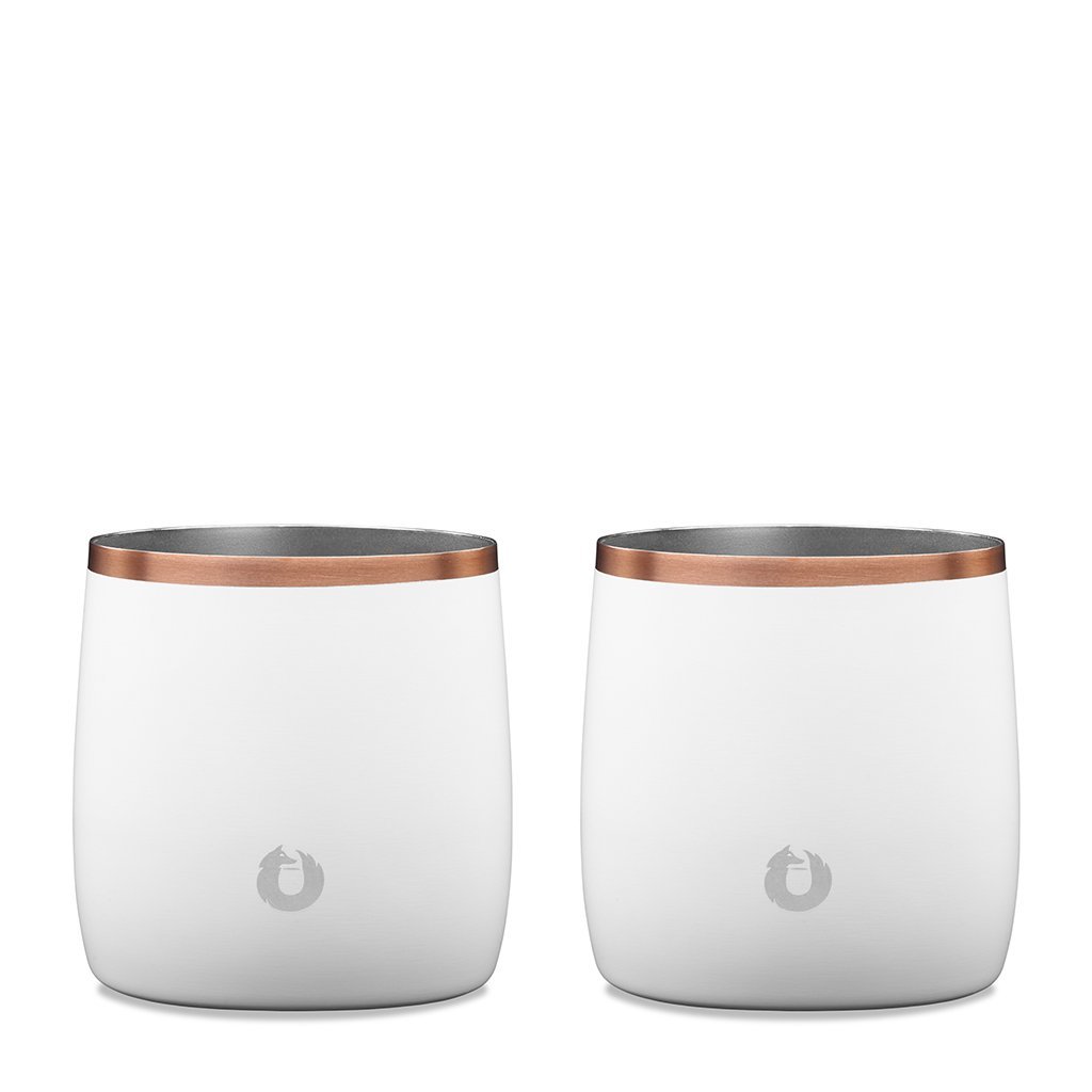 Snow Fox Rocks Glass Set SNOWFOX Premium Vacuum Insulated Stainless Steel Whiskey Rocks Glass ...