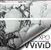 Black Marble White Veined Gloss Vinyl Architectural Wrap for Home Office Furniture Wallpaper Tile Sheet 6.5ft x 15.9 inches Roll (6.5ft x 15.9 inches 4-roll Pack)