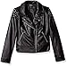Disney Girls' Big Descendants Studded Moto Jacket, Black, M