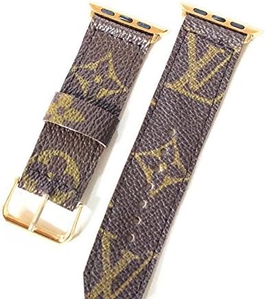 Handcrafted watch band compatible with apple watch made from authentic Louis Vuitton canvas