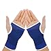 Mcolics Elastic Wrist Hand Brace Gym Sports Support Wrist Gloves Hand Palm Gear Protector Carpal Tunnel Tendonitis Pain Relief, 1 Pair, Blue