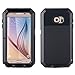 Tomplus Galaxy S6 Case, Waterproof Shockproof Aluminum Gorilla Glass Metal Case Cover for Samsung Galaxy S6 G9200 (Black)