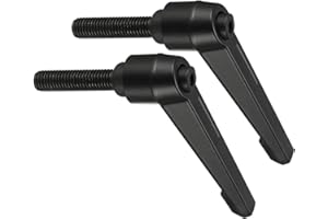 CoCud Clamping Lever Handles, M10 x 40mm Male Thread, Adjustable Quick Release Locking Rotating Bolt Knobs Black - (Applications: for Lathe Machinery), 2-Pieces