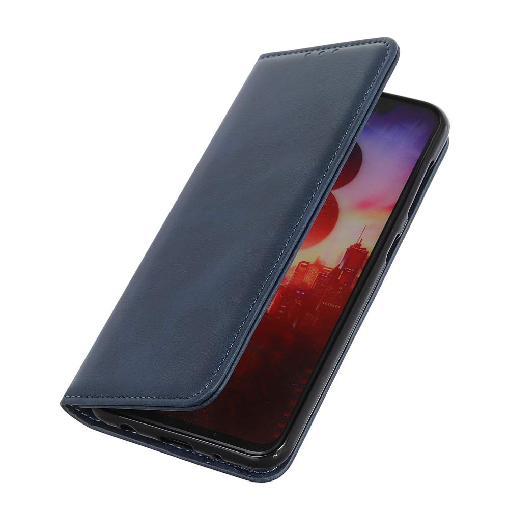 DEDUX Case Compatible with Oppo Reno 12 Pro 5G (Reno12 Pro), Magnetic Leather Wallet Flip TPU Cover Card Slots Stand Folio Phone Case. Dark blue