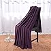 Simple&Opulence Solid Coral Jacquard Dot Velvet 50 X 60-Inches Throw Blanket, Purple