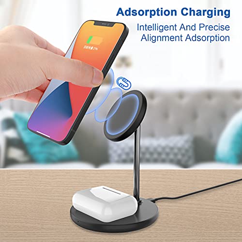 YONTOP MagSafe Car Holder and Charger, 2 in 1 Wireless