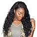 Dolago 360 Lace Frontal Wig Deep Wave for Black Women, Glueless 180% Density 360 Lace Front Wig Brazilian Virgin 100% Human Hair Wigs Pre Plucked with Baby Hair Natural Color(Deep Wave, 22inch)