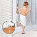 Premium Bath Tub Mat - Non-Slip & Anti-Bacterial with suction cups - 29 x 16 in. long, White