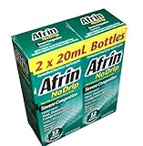 Afrin No Drip Severe Congestion Pump Mist Nasal Spray 12 Hour relief 20 mL Bottle (Pack of 2)