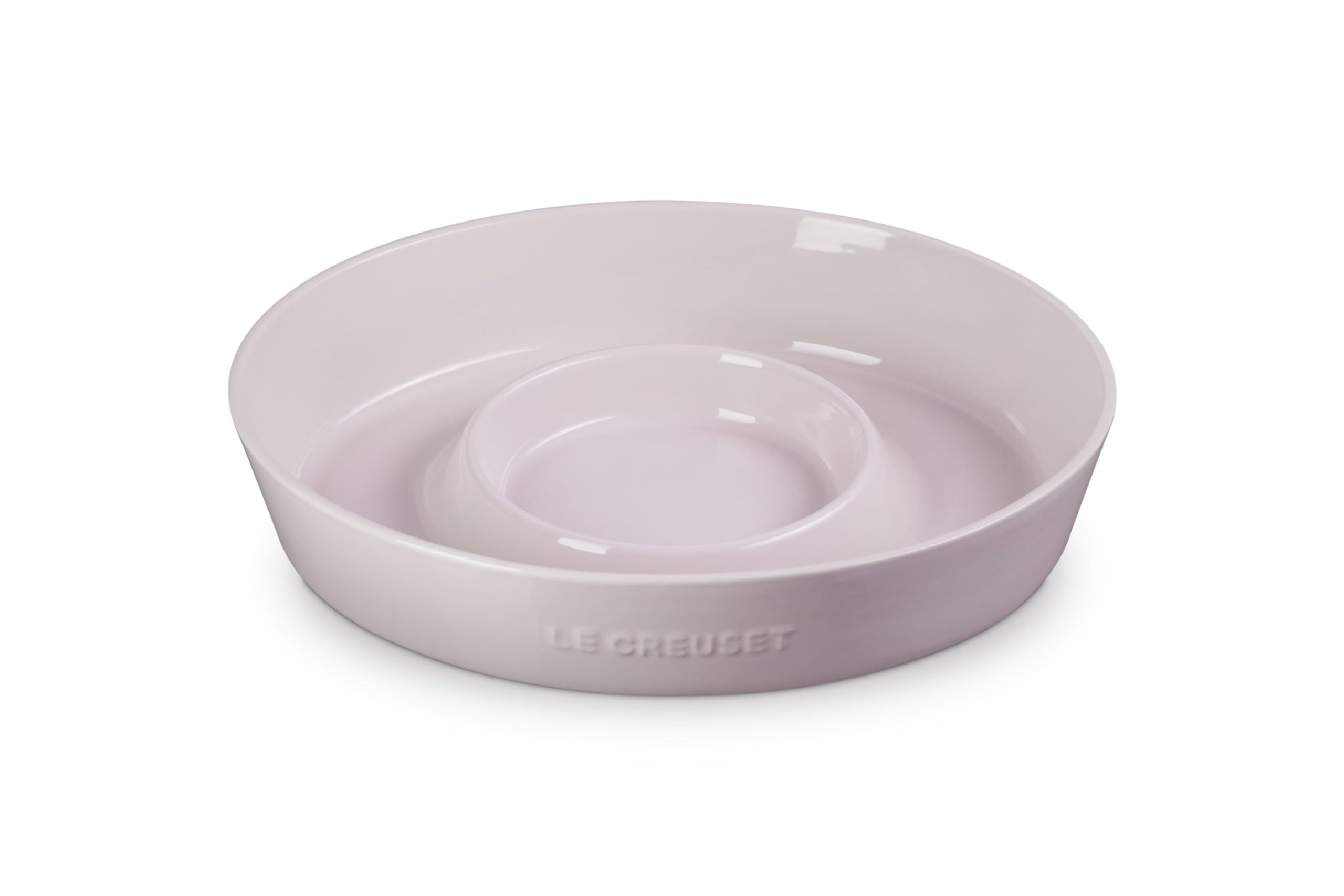 Photo 1 of Le Creuset Stoneware Signature Oval Chip and Dip Platter, 13", Shallot
