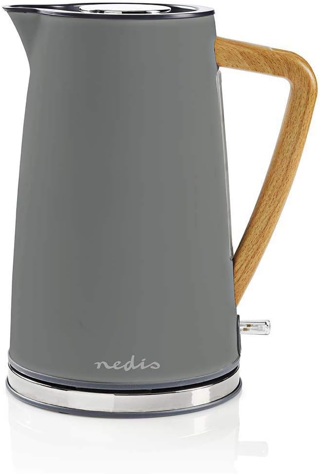 Nedis Elektrischer Wasserkocher, 1,7 l, weich, Grau