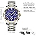 NIBOSI Men Watches Analog Quartz Stainless Steel Watches for Men Waterproof Business Classic Desiger Wrist Watch Day&Date (Rose Blue)