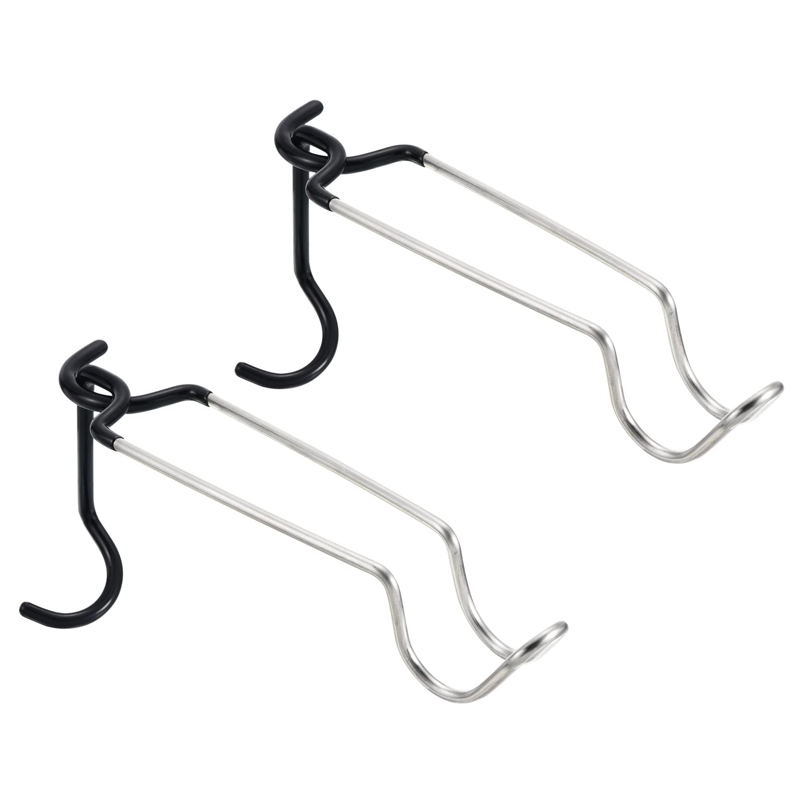 PATIKIL Camping Hook Hanger, 2 Pack Tent Accessories Camping Lantern Non-Slip Lamp Pole Hanger for Outdoor Hiking, Black
