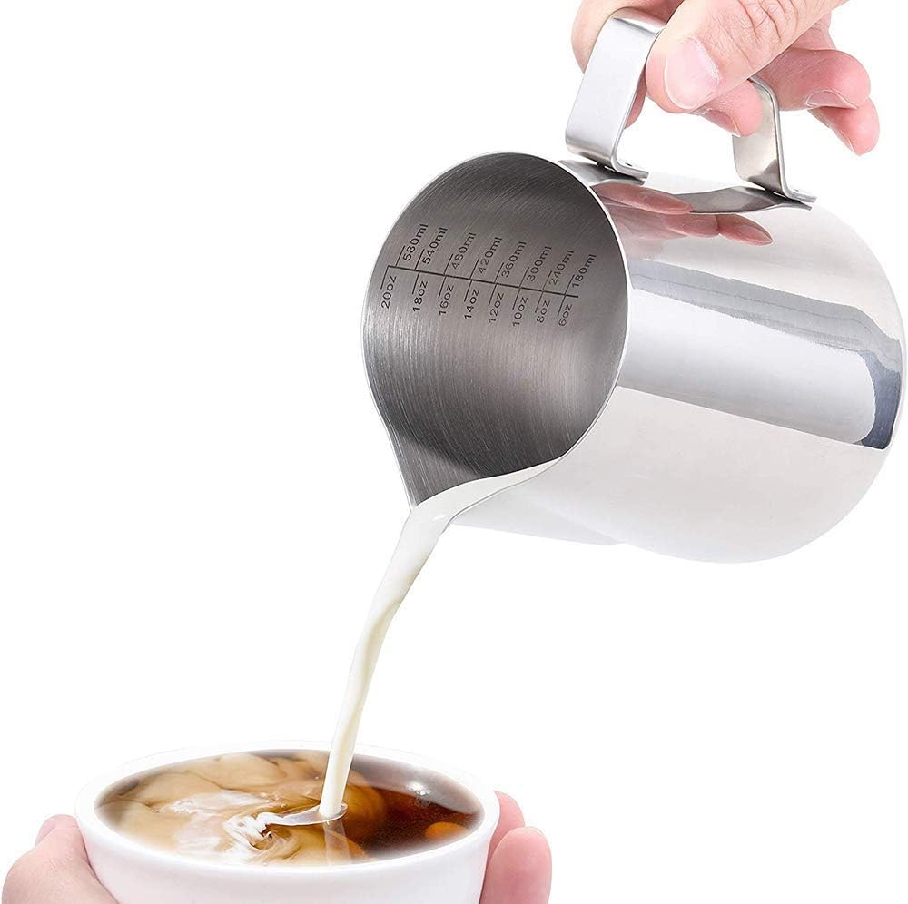 Buy Brand Carrefour Espresso Milk Frothing Pitcher 12 Oz Espresso Steaming Pitcher 12 Oz Coffee Milk Frothing Cup Coffee Steaming Pitcher 12 Oz 350 Ml Kitchen Dining Official Authorization Davincifootandankle Com