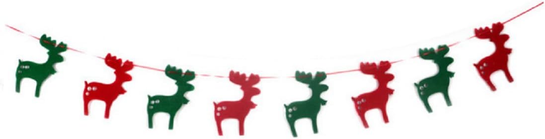 Amazon クリスマス飾り フラグ 旗 Amberetech クリスマスツリーの飾りヘラジカ 靴下英語のmerry Christmas ヘラジカ ガーランド おもちゃ