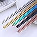 Oksale 1 Pair Stainless Steel Tableware Colorful Length 23cm Chopsticks (Multicolor)