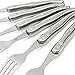 KeepingcooX® Laguiole Steak Forks of 6, Polished Stainless Steel Dinnerware/Tableware/Flatware/Cutlery Set, Made in China, Reputable Global Manufacturer with Certificate (GMC), Good for Money