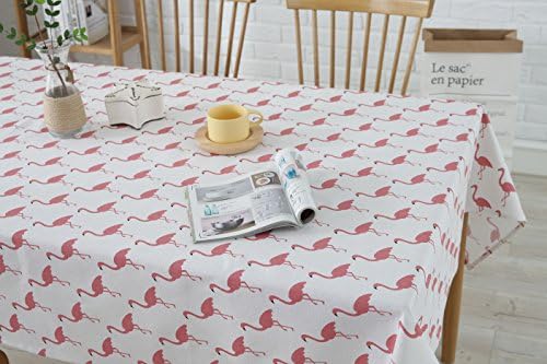 YIPOINT Rectangle Tablecloth YIDIAN Flamingo pattern Tropic Party theme Pool Party Design Home Decor Linen Tablecloth for Home Kitchen Outdoor Christmas Party(5579inches)