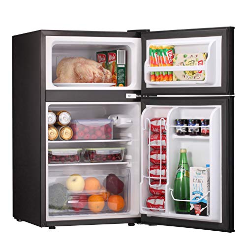 1 AGLUCKY+Compact+Refrigerator+Apartment+Stainless